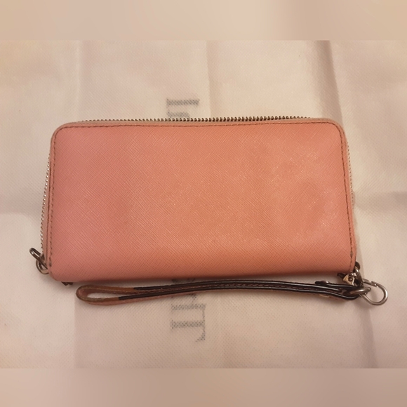 Pink Leather Wristlet - Picture 2 of 3